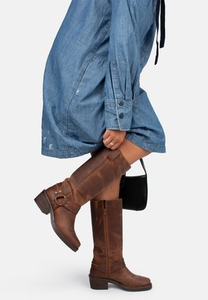 Bottes à plateau - cognac