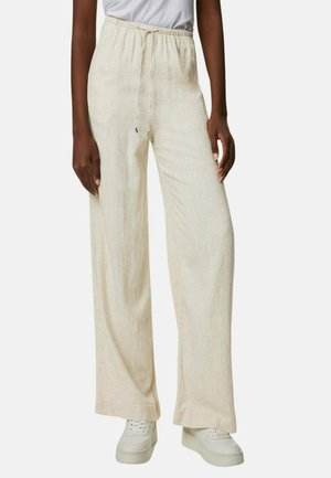 LINEN WIDE LEG - Kalhoty - oatmeal