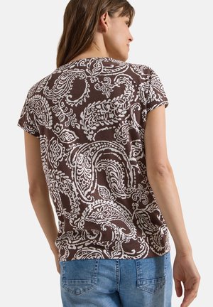 Cecil, T-SHIRT MIT V-NECK UND PRINT - T-shirt imprimé - brown cacao