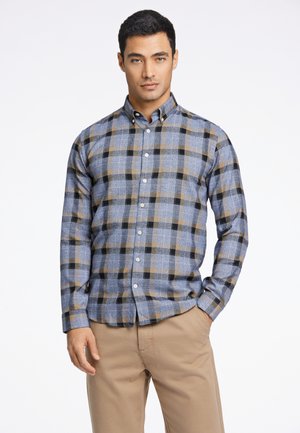 TWISTED CHECKED L S - Skjorter - dk sand