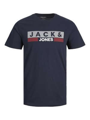 JJECORP LOGO O-NECK - T-shirts print - navy blazer