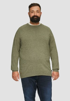 s.Oliver MIT RIPPBÜNDCHEN - Jumper - olivgrün