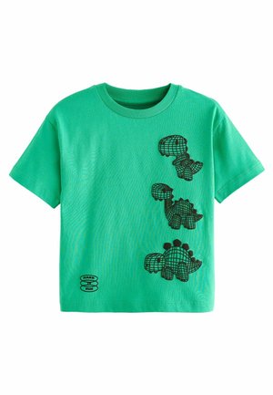 SHORT SLEEVE CHARACTER - T-shirt print - green black dinosaur