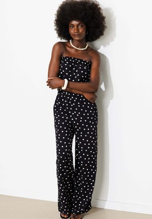 Promod, COMBINAISON-PANTALON À POIS - Combinaison - imprimé noir