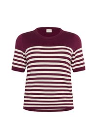 Kaffe Curve LIZZY STRIPED - Triko s potiskem - windsor turtledove half stripe