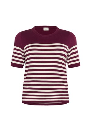 Kaffe Curve LIZZY STRIPED - Triko s potiskem - windsor turtledove half stripe