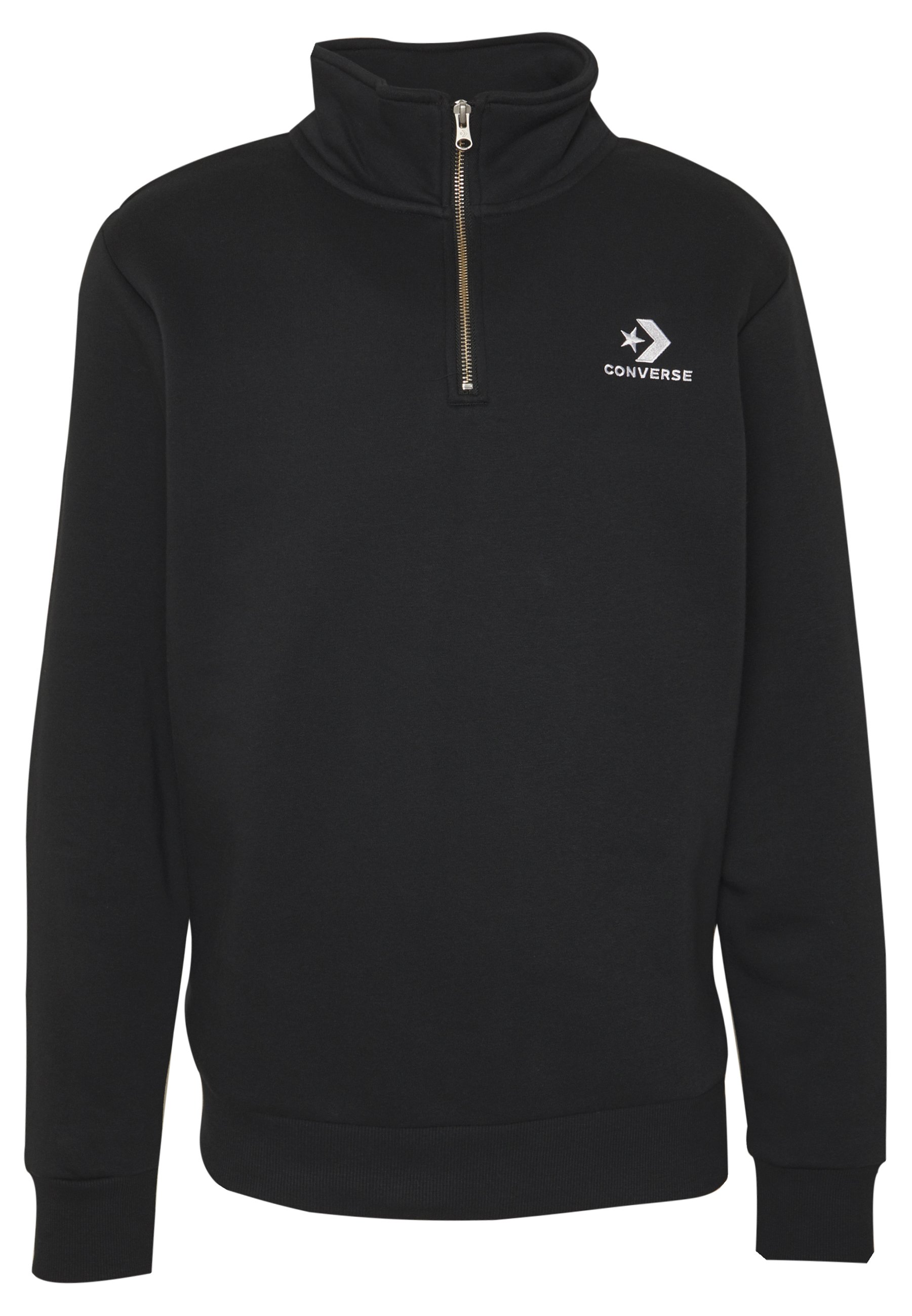 STAR CHEVRON EMBROIDERED HALF ZIP Sweatshirt black STAR CHEVRON EMBROIDERED HALF ZIP Sweatshirt black