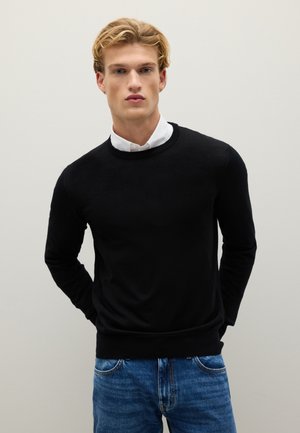 REGULAR FIT CREW NECK - Jersey de punto - gunmetal