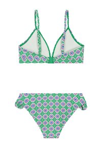 Shiwi BLAKE SET RUFFLE - Bikiny - tropic green tile