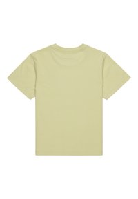 Short-sleeve t-shirt in pale green cotton, crew neck, unembellished, with a smooth texture and straight cut at the hem.