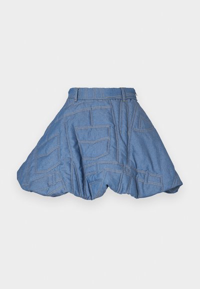 Ksenia Schnaider QUILTED MINI SKIRT - Miniszoknya - light blue