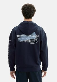 TOM TAILOR DENIM Zip-up sweatshirt - sky captain blue