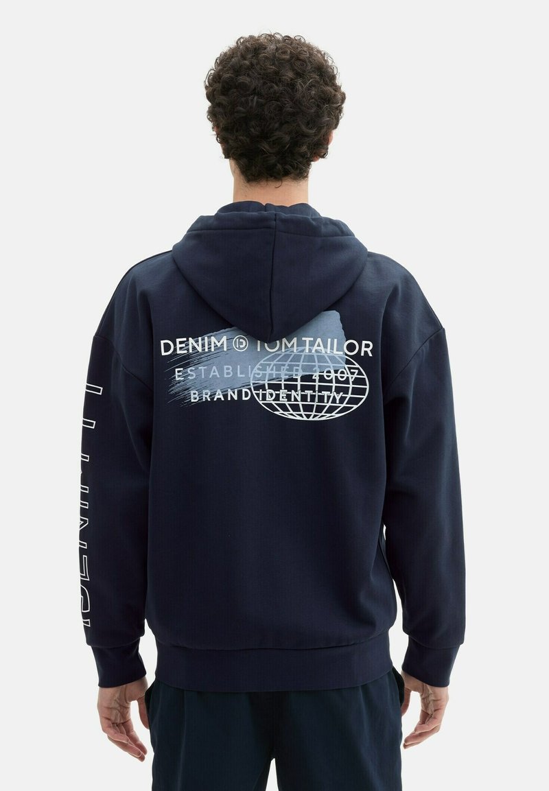 TOM TAILOR DENIM Zip-up sweatshirt - sky captain blue