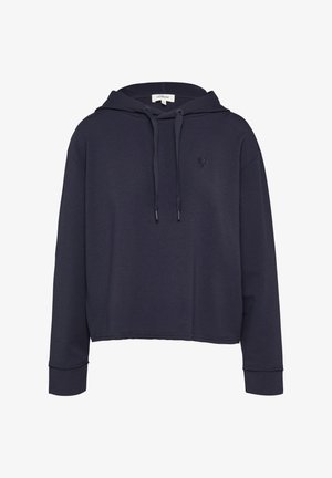 s.Oliver, MIT DURCHZUGSKORDEL UND VERSPIELTER STICKEREI - Hoodie - navy