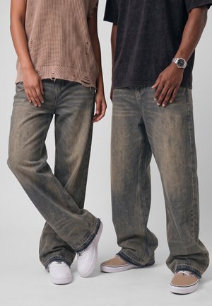 YOURTURN by Zalando, UNISEX - Широки дънки - stone wash brown denim