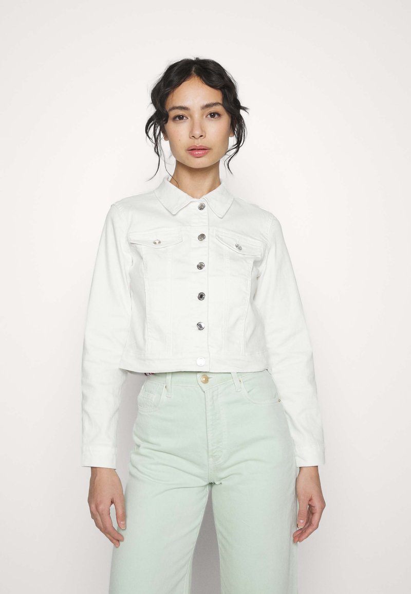 Vero Moda Petite VMLUNA SLIM JACKET MIX  - Traper jakna - cloud dancer