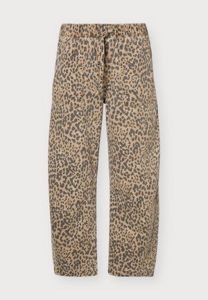 GAP, PULL ON BARREL LEOPARD - Панталони - brown