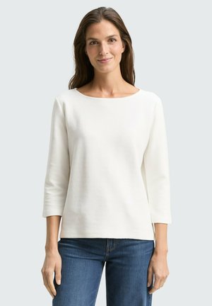 MIT OTTOMAN-STRUKTUR - T-shirt à manches longues - whisper white