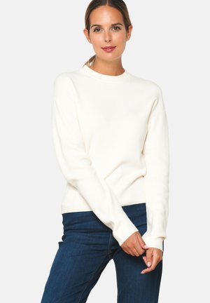 WITH ROUND NECK - Jumper - vanilla white
