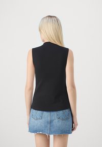 VILA VIRAVINA FUNNELNECK - Μπλούζα - black beauty