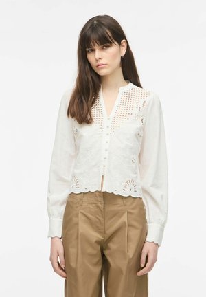 Rouge Edit LANGARMHEMD ROUMAI V-AUSSCHNITT - Blouse - cloud dancer