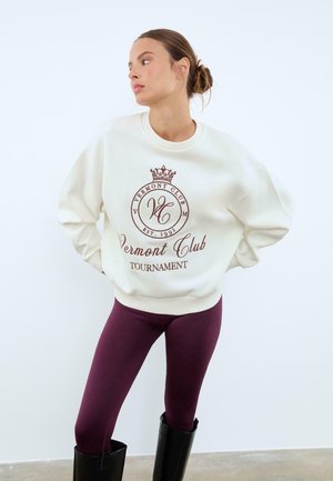 EMBROIDERED - Mikina - white