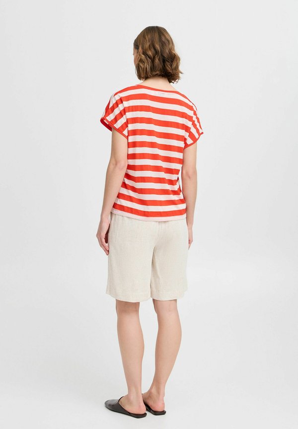 BYSANTO - Print T-shirt - flame scarrlet mix4