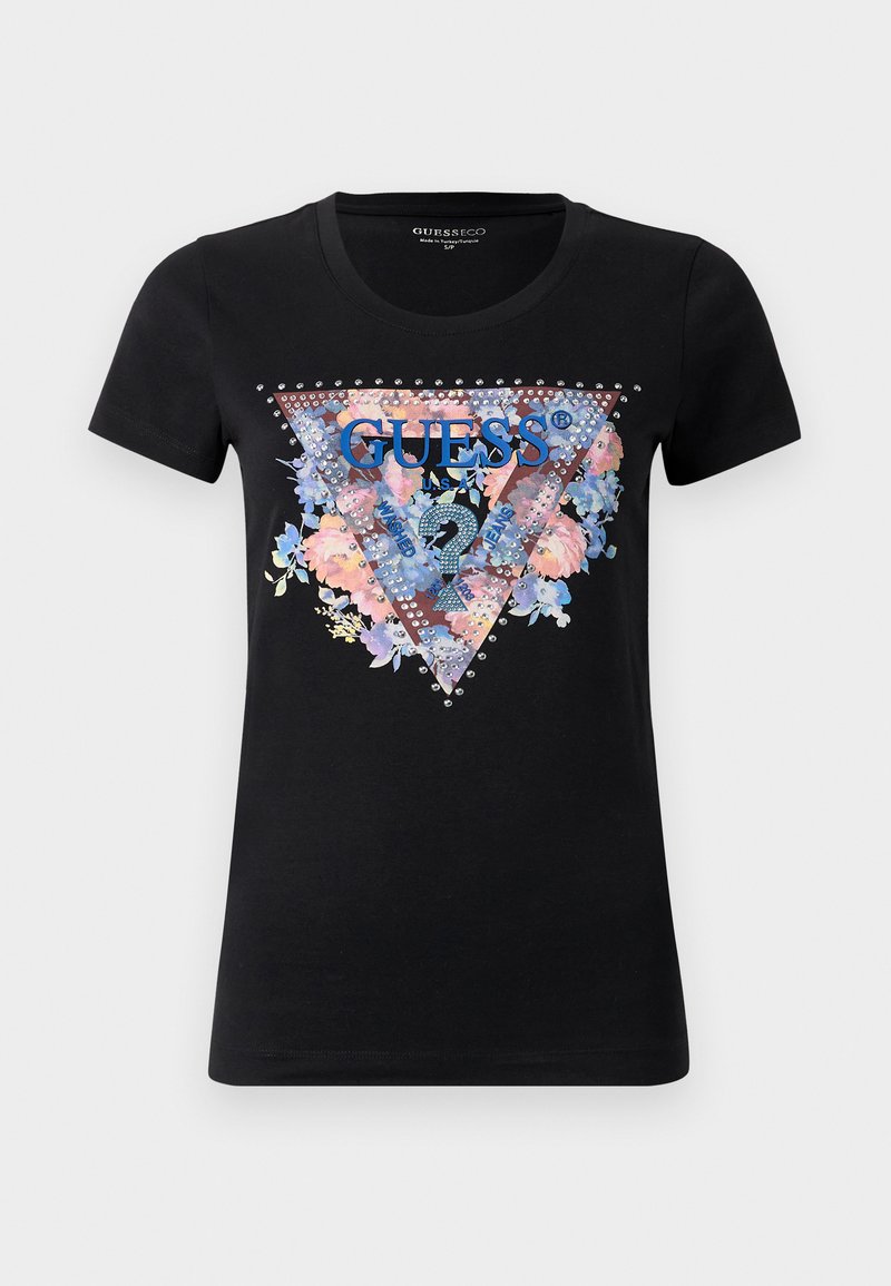 Guess T-shirt print zwart