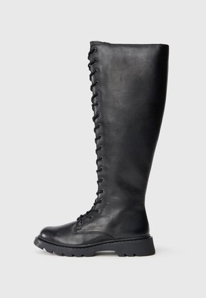 Stivali con i lacci - black