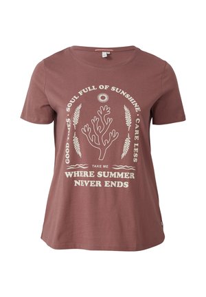 QS, T-Shirt print - altrosa
