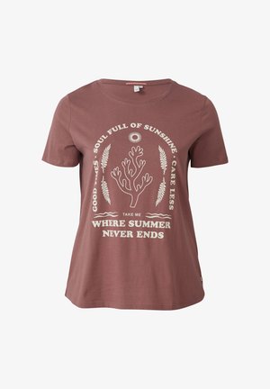QS, T-Shirt print - altrosa