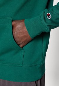 Champion ICONS FULL ZIP HOODIE SMALL LOGO - Felpa con zip - dark green
