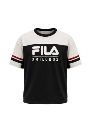 Smilodox, SMILODOX X FILA JERSEY T-SHIRT ROVIGO - T-shirts print - schwarz   weiß