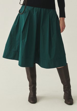 ARTICLE NAME TAFTIKO - sukňa v tvare A - emerald green