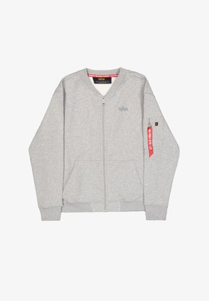 Alpha Industries, ALPHA INDUSTRIES MEN - BOMBER JACKETS BASIC BOMBER SL - Felpa con zip - grey heather