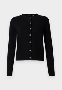VMSABA PLAIN LS O-NECK  - Vesta na kopčanje - black