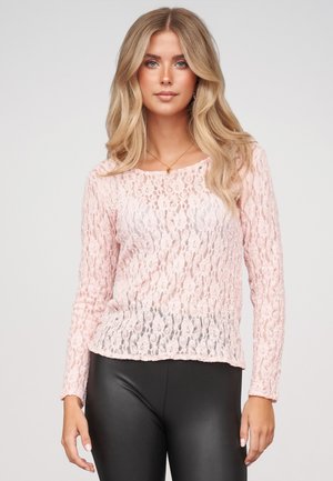 Cloud 5ive, LONGSLEEVE LACE TOP - Blouse - rose