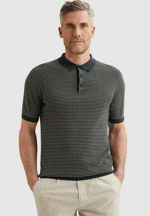 Vanguard, KNITTED POLO SHIRT STRIPES NAVY - Poloshirt - navy
