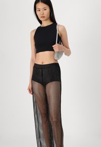 ONLY ONLTORVI WIDE RHINE PANT  - Housut - black