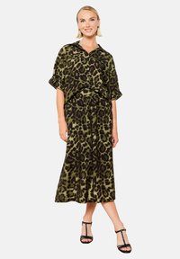 LolaLiza WITH LEOPARD Jupe trapèze khaki med/kaki