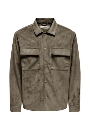 Jasnozielona, miękka kurtka z kołnierzem, dwiema kieszeniami na piersiach, zatrzaskami i długimi rękawami. Teksturowany materiał o gładkim wykończeniu.