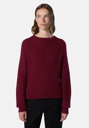 MOCK NECK SADDLE SHOULDER - Maglione - deep red