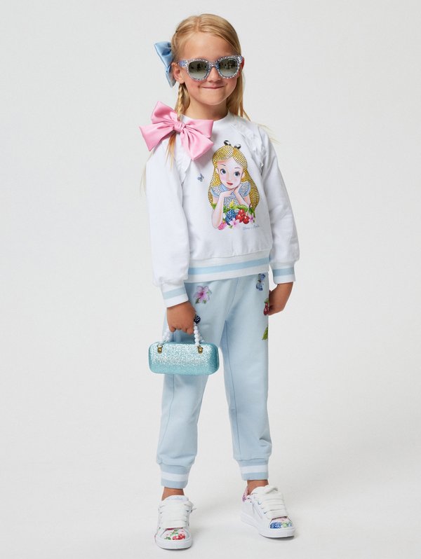 ALICE IN THE WONDERLAND CREW NECK - Sweatshirt - bianco