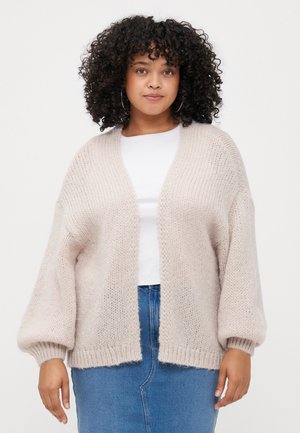 Vero Moda Curve VMMAYBE OPEN - Kardiganas - oatmeal
