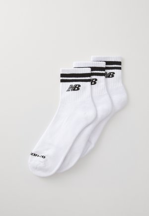 New Balance EVERYDAY STRIPE ANKLE UNISEX 3 PACK - Strømper - white/black