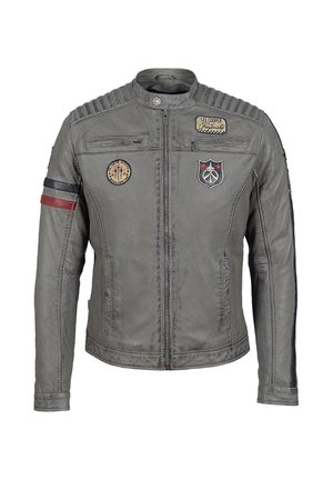 Lee Cooper ARGAN - Leren jas - vintage grey