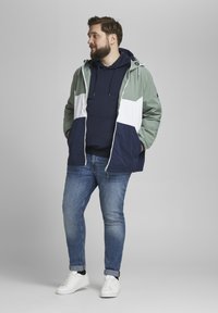 Jack & Jones JJEBASIC HOOD - Felpa con cappuccio - navy blazer