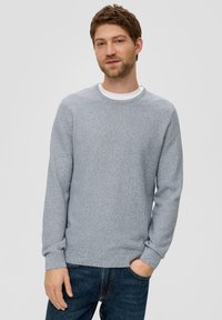 s.Oliver MIT CREW NECK - Strickpullover - schiefergrau