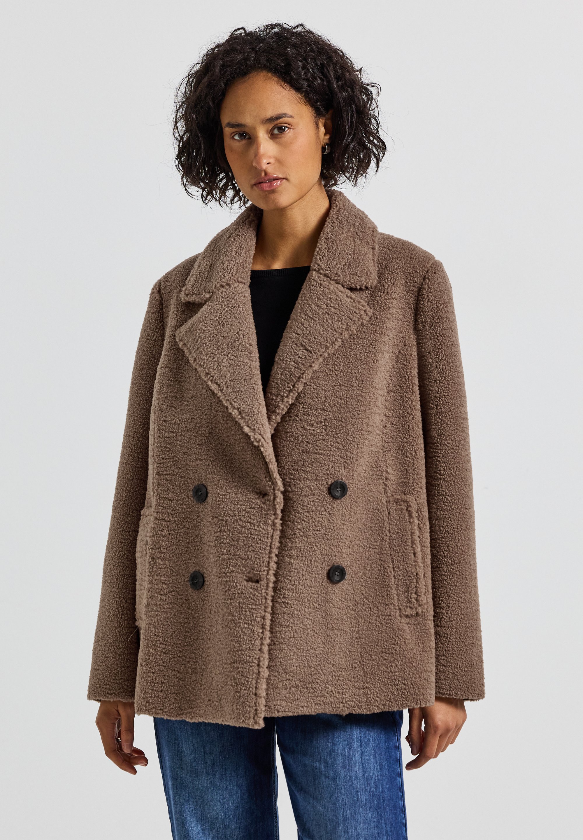 Giacche Lunghe Con Pelo Street One Giacca Invernale - Beige