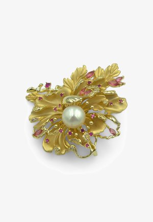 HEBE JEWELS, ELEGANT FLOWER - Brosche - gold-coloured white